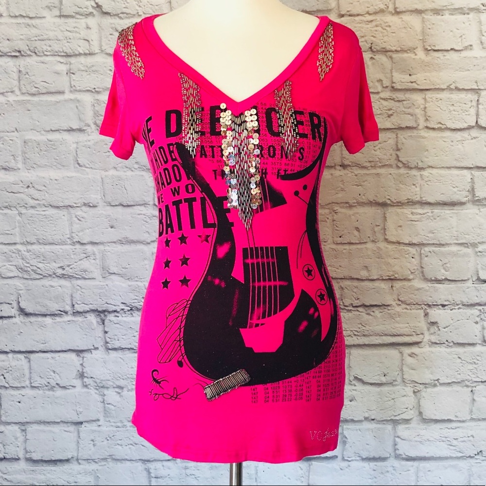VO Jeans | Guitar Embellished Graphic Tee